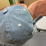 Fortok Dior Denim Baseball Cap in Light Blue - 2