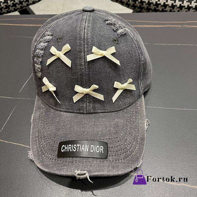 Fortok Dior Denim Baseball Cap in Grey - 1
