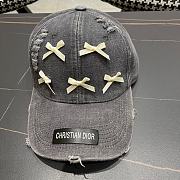 Fortok Dior Denim Baseball Cap in Grey - 1