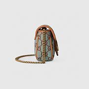 Fortok Gucci Mini Shoulder Bag Pale Blue and Brown GG Canvas 783141 16.5x9.5x4.5cm - 5