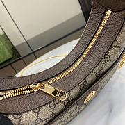 Fortok Gucci Ophidia GG Super Mini Shoulder Bag Beige & Ebony GG Supreme Canvas 772308 20x14.5x4cm - 2