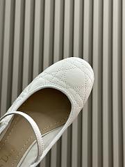 Fortok Dior Ballet Flat White Quilted Cannage Calfskin  - 5