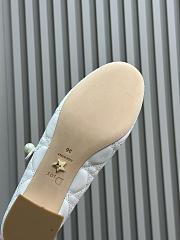 Fortok Dior Ballet Flat White Quilted Cannage Calfskin  - 6