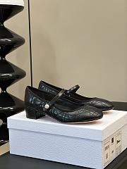 Fortok Dior Ballet Flat Black Quilted Cannage Calfskin - 1