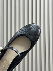 Fortok Dior Ballet Flat Black Quilted Cannage Calfskin - 4