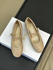 Fortok Dior Ballet Flat Beige Quilted Cannage Calfskin - 5
