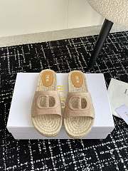 Fortok Dior Straw Sandals in Beige - 1