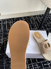 Fortok Dior Straw Sandals in Beige - 6