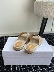 Fortok Dior Straw Sandals in Beige - 5