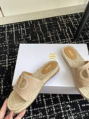 Fortok Dior Straw Sandals in Beige - 3