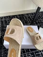 Fortok Dior Straw Sandals in Beige - 2
