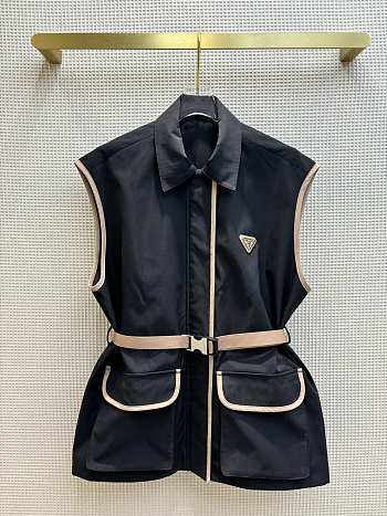 Fortok Prada Double-pocket Nylon Vest Jacket Black