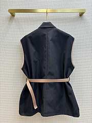 Fortok Prada Double-pocket Nylon Vest Jacket Black - 3