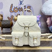 Fortok Louis Vuitton  Backup Backpack Monogram Empreinte Leather Cream M47106 20x22x14cm - 1