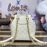 Fortok Louis Vuitton  Backup Backpack Monogram Empreinte Leather Cream M47106 20x22x14cm - 2