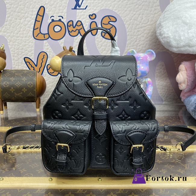 Fortok Louis Vuitton  Backup Backpack Monogram Empreinte Leather Black M47072 20x22x14cm - 1