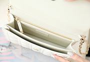 Fortok Dior Miss Dior Top Handle Bag White Lamskin 24x14x7.5cm - 5