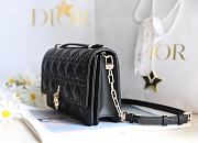 Fortok Dior Miss Dior Top Handle Bag Black Lamskin 24x14x7.5cm - 6