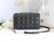 Fortok Dior Miss Dior Top Handle Bag Black Lamskin 24x14x7.5cm - 5
