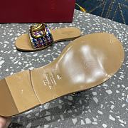 Fortok Valentino Garavani VLogo Signature Woven Slide Sandals Multicolor - 3