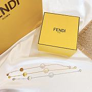 Fortok Fendi Full Diamond Letter Bracelet Gold/Silver/Gold Rose - 5
