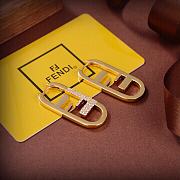 Fortok Fendi O'Lock Circular Earrings In Metal Gold - 4
