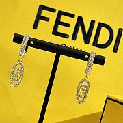 Fortok Fendi 23C Full Diamond Earrings - 6