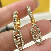 Fortok Fendi 23C Full Diamond Earrings - 5