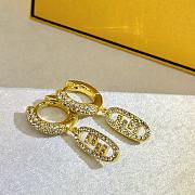 Fortok Fendi 23C Full Diamond Earrings - 4