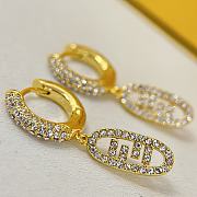 Fortok Fendi 23C Full Diamond Earrings - 3