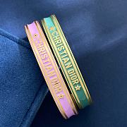 Fortok Dior Code Bangle Gold-Finish Metal in Purpla and Green Lacquer - 1