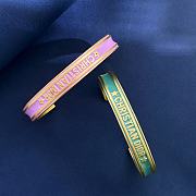 Fortok Dior Code Bangle Gold-Finish Metal in Purpla and Green Lacquer - 6