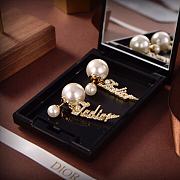 Fortok Dior Jadior Letter Pearl Earrings - 1