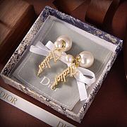 Fortok Dior Jadior Letter Pearl Earrings - 5