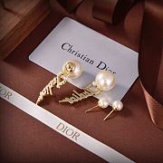 Fortok Dior Jadior Letter Pearl Earrings - 2