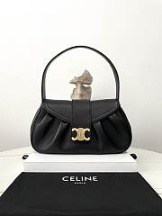 Fortok Celine Medium Polly Bag In Supple Calfskin Black 33x19x9cm - 1