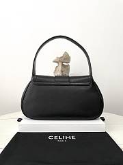 Fortok Celine Medium Polly Bag In Supple Calfskin Black 33x19x9cm - 3