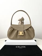 Fortok Celine Medium Polly Bag In Supple Calfskin Brown Sepia 33x19x9cm - 1