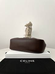 Fortok Celine Medium Polly Bag In Supple Calfskin Dark Brown 33x19x9cm - 4