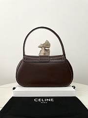 Fortok Celine Medium Polly Bag In Supple Calfskin Dark Brown 33x19x9cm - 2