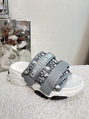 Fortok Dior D-Wander Sandals Grey Dior Oblique Technical Fabric - 1