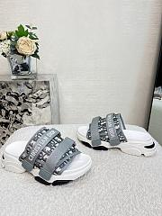 Fortok Dior D-Wander Sandals Grey Dior Oblique Technical Fabric - 6