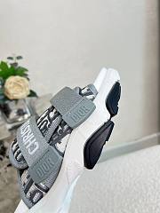 Fortok Dior D-Wander Sandals Grey Dior Oblique Technical Fabric - 5