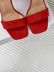 Fortok Dior Heeled Sandal Red Suede Calfskin - 2