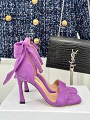 Fortok Dior Heeled Sandal Purple Suede Calfskin - 1