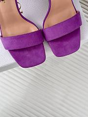Fortok Dior Heeled Sandal Purple Suede Calfskin - 2