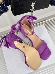 Fortok Dior Heeled Sandal Purple Suede Calfskin - 3
