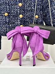 Fortok Dior Heeled Sandal Purple Suede Calfskin - 5