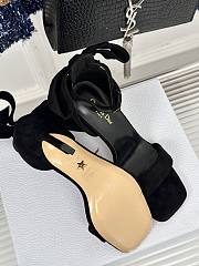 Fortok Dior Heeled Sandal Black Suede Calfskin - 6