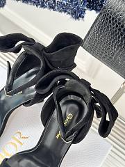 Fortok Dior Heeled Sandal Black Suede Calfskin - 4